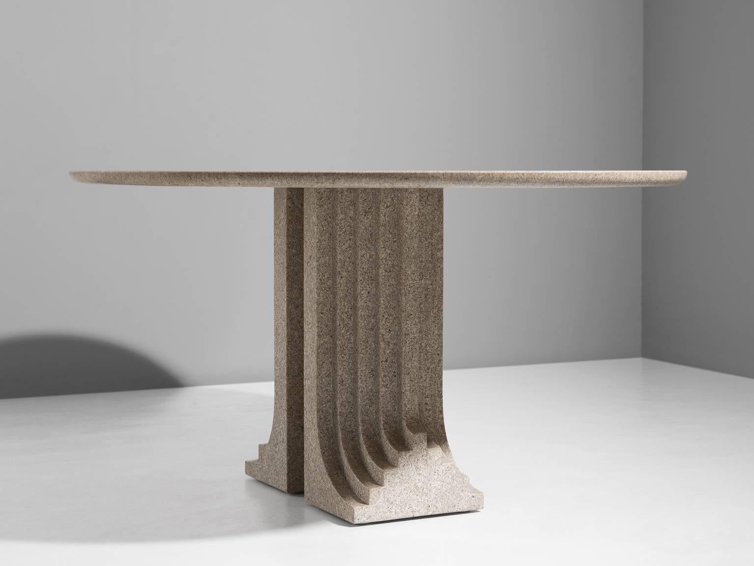Mid-Century Modern Carlo Scarpa Rare 'Samo' Table in Exceptional Granite