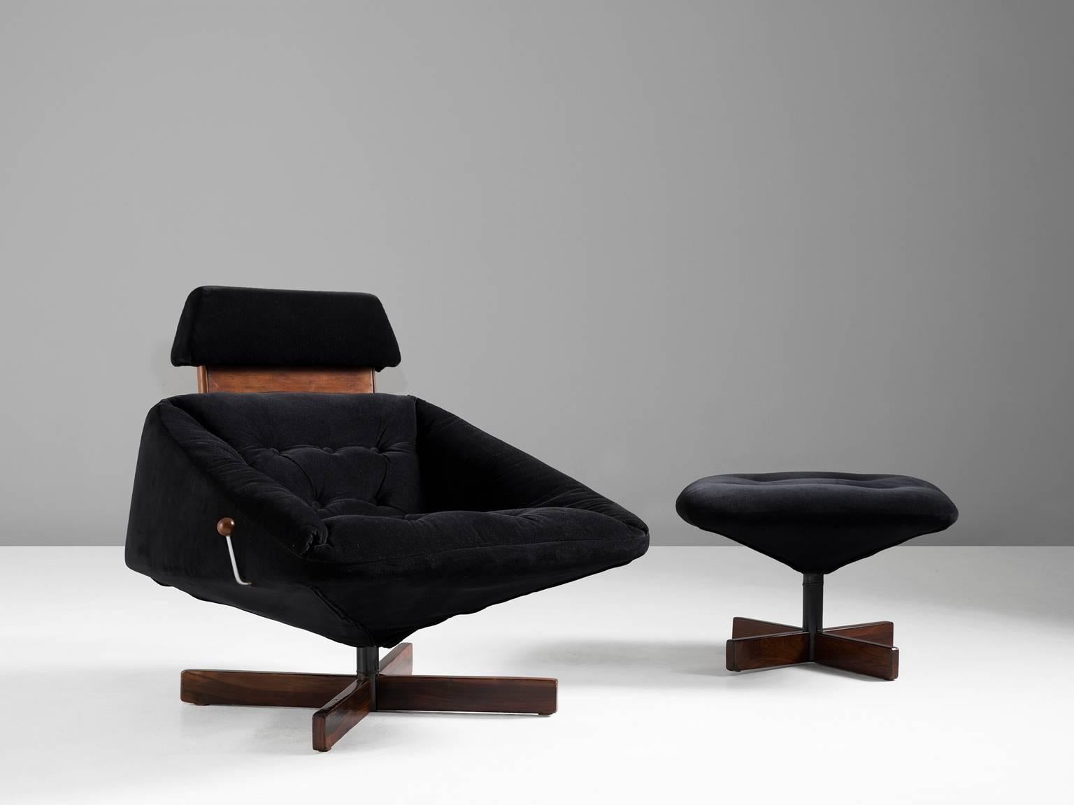 swivel lounge chair and ottoman