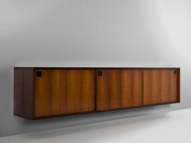 Alfred Hendrickx WallMounted Sideboard in Rosewood at 1stDibs