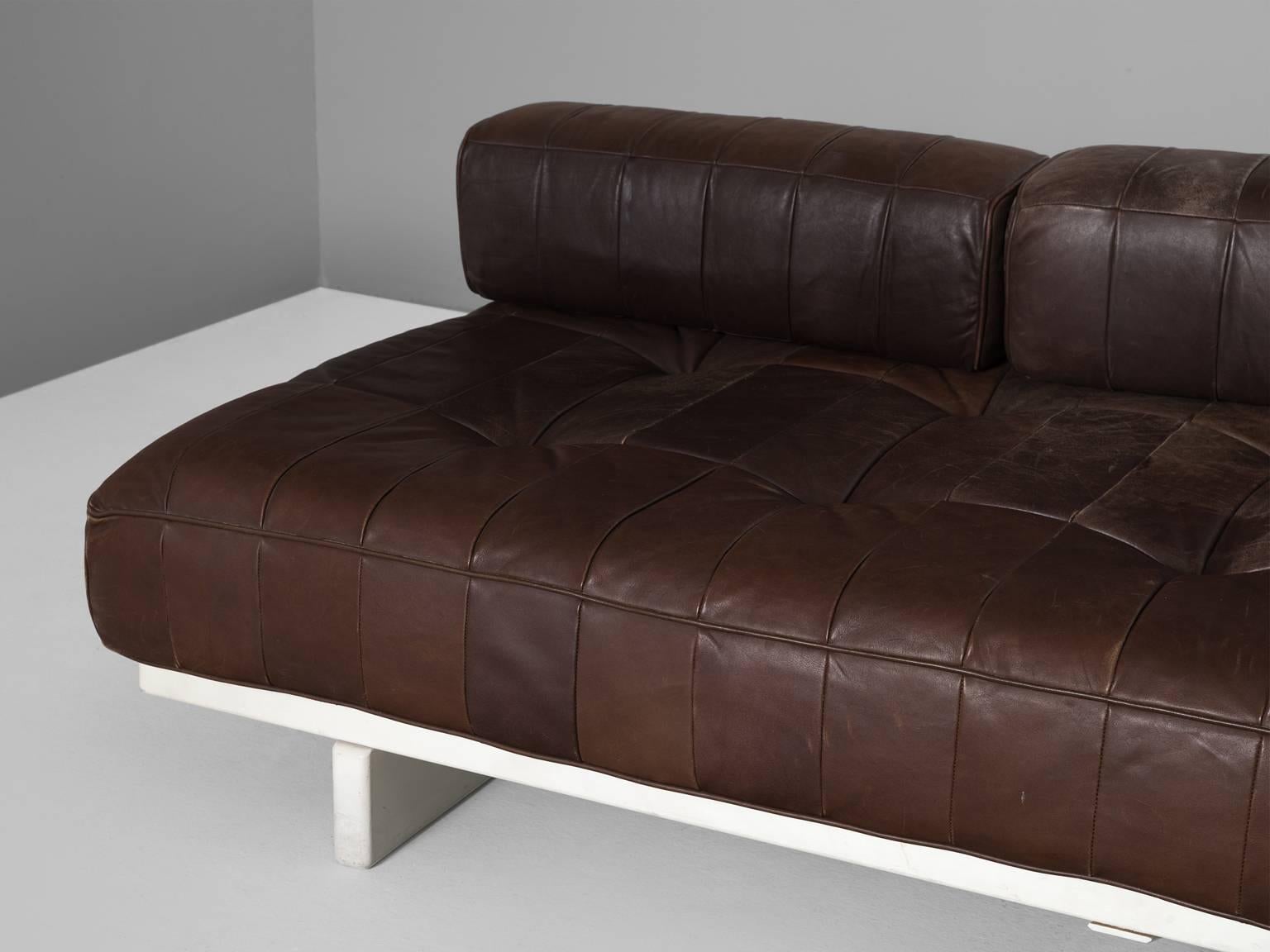 De Sede DS80 Brown Leather Sectional Sofa 2