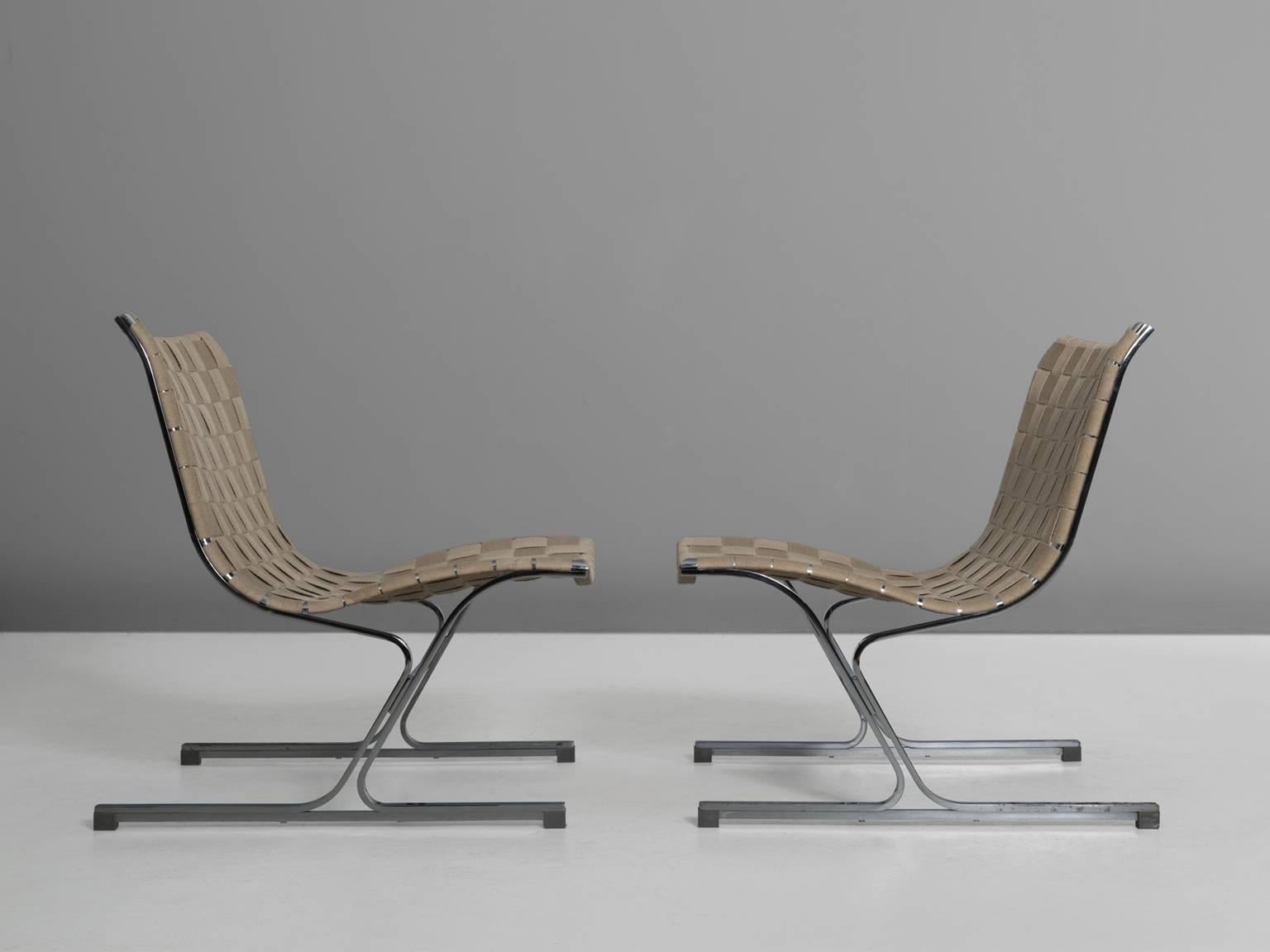 Ross Litell Set of Two Luar Easy Chairs for ICF, Italy In Good Condition In Waalwijk, NL