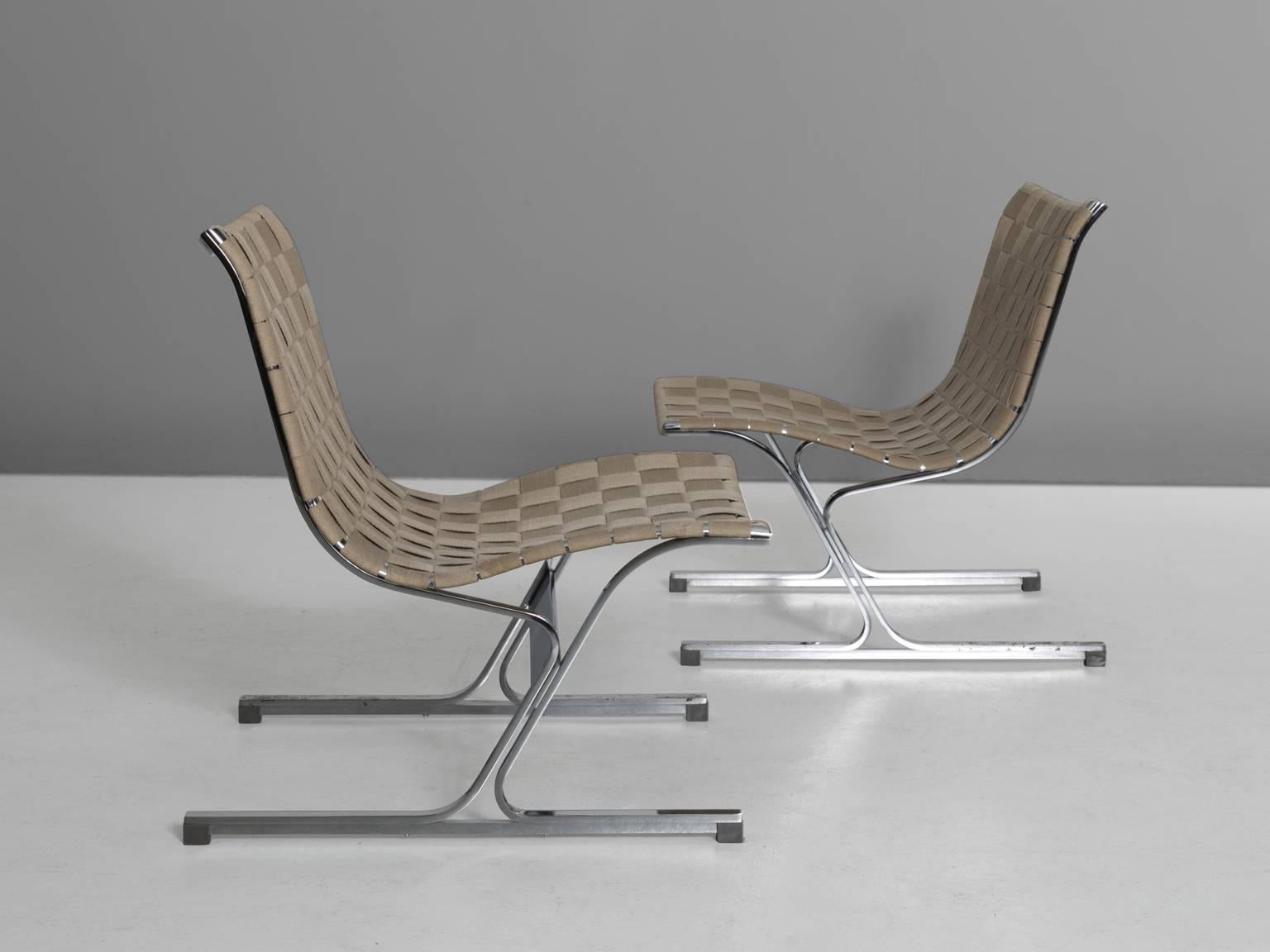 Italian Ross Litell Set of Two Luar Easy Chairs for ICF, Italy