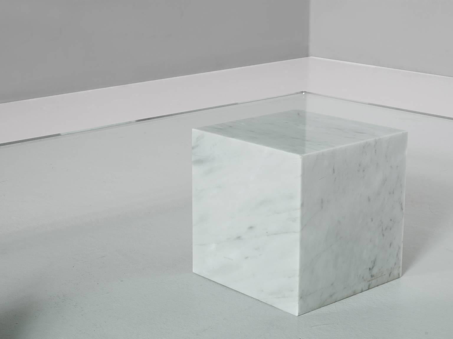 Mid-Century Modern Massimo & Lella Vignelli 'Metaphora' Coffee Table in Marble and Glass