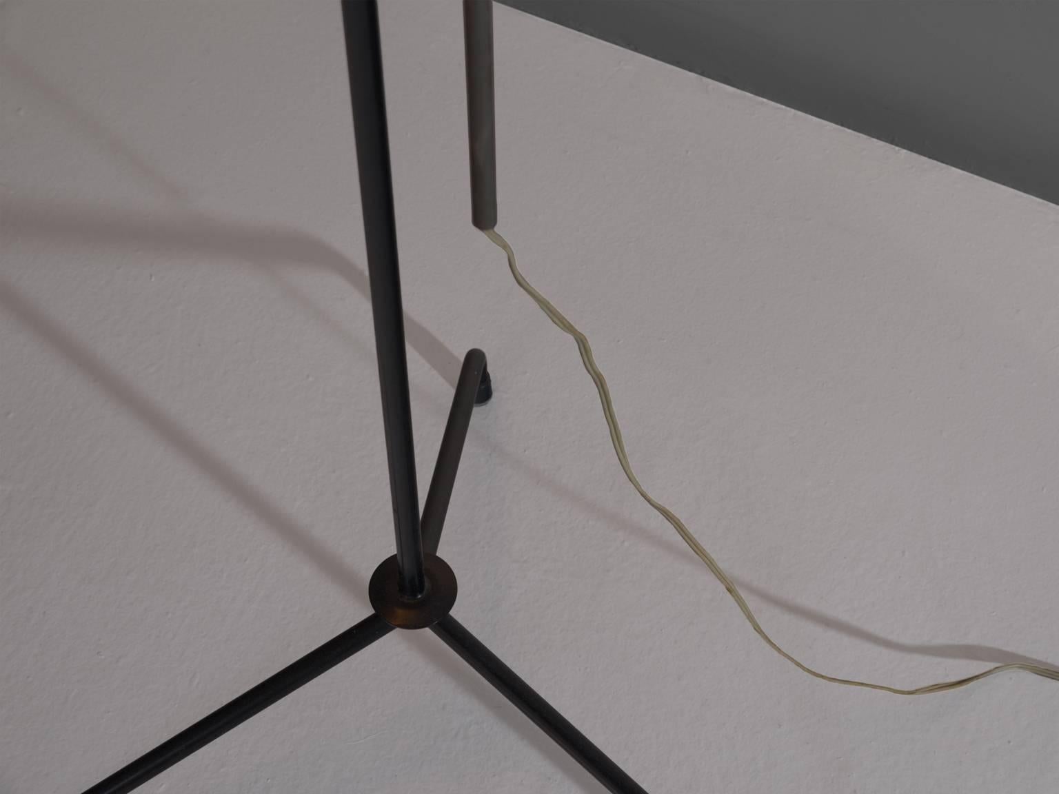 Mid-20th Century Louis C. Kalff Adjustable Floor Lamp in Metal