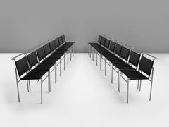 Eileen Gray Set of 16 Dining Chairs in Leather