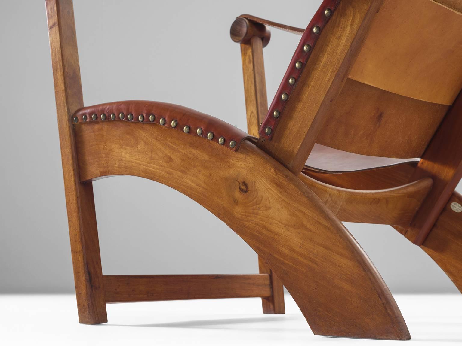 Mogens Voltelen Copenhagen Chair in Mahogany and Original Cognac Leather 1