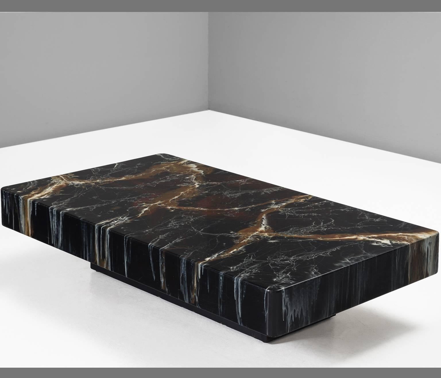 Coffee table, faux marble and chrome, 1970s, Italy.

This cocktail table is designed by Willy Rizzo (1928-2013). His cocktail tables are amongst the most iconic and therefore most wanted objects. This particular piece is exemplary for the glamorous