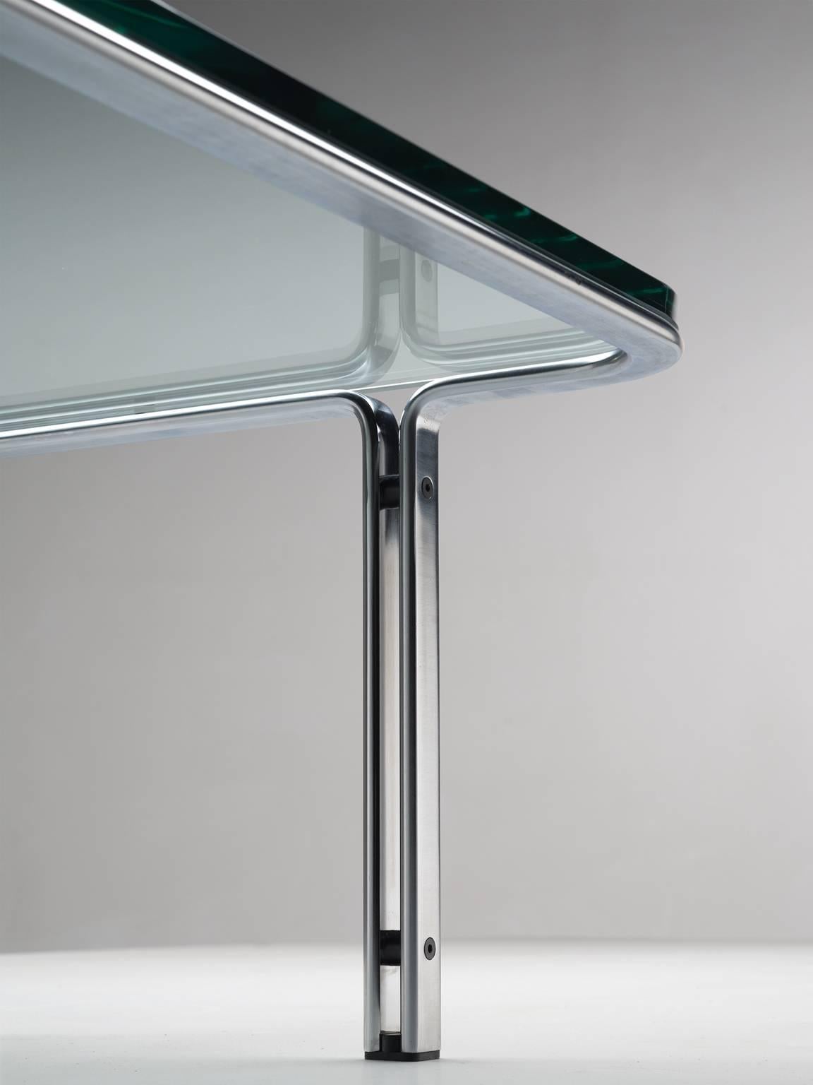 Mid-Century Modern Horst Brüning Chrome and Glass Cocktail Table for Kill International