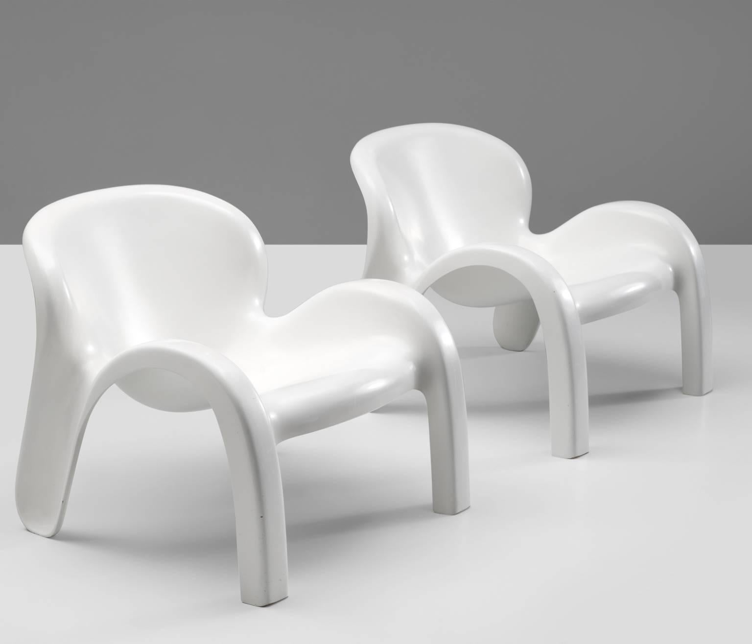 Mid-Century Modern Peter Ghyczy Lounge Chairs in Fiberglass