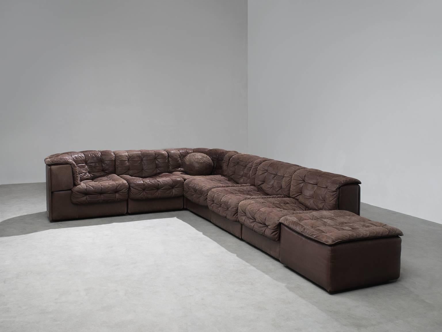 Post-Modern De Sede Patinated Patchwork Sofa