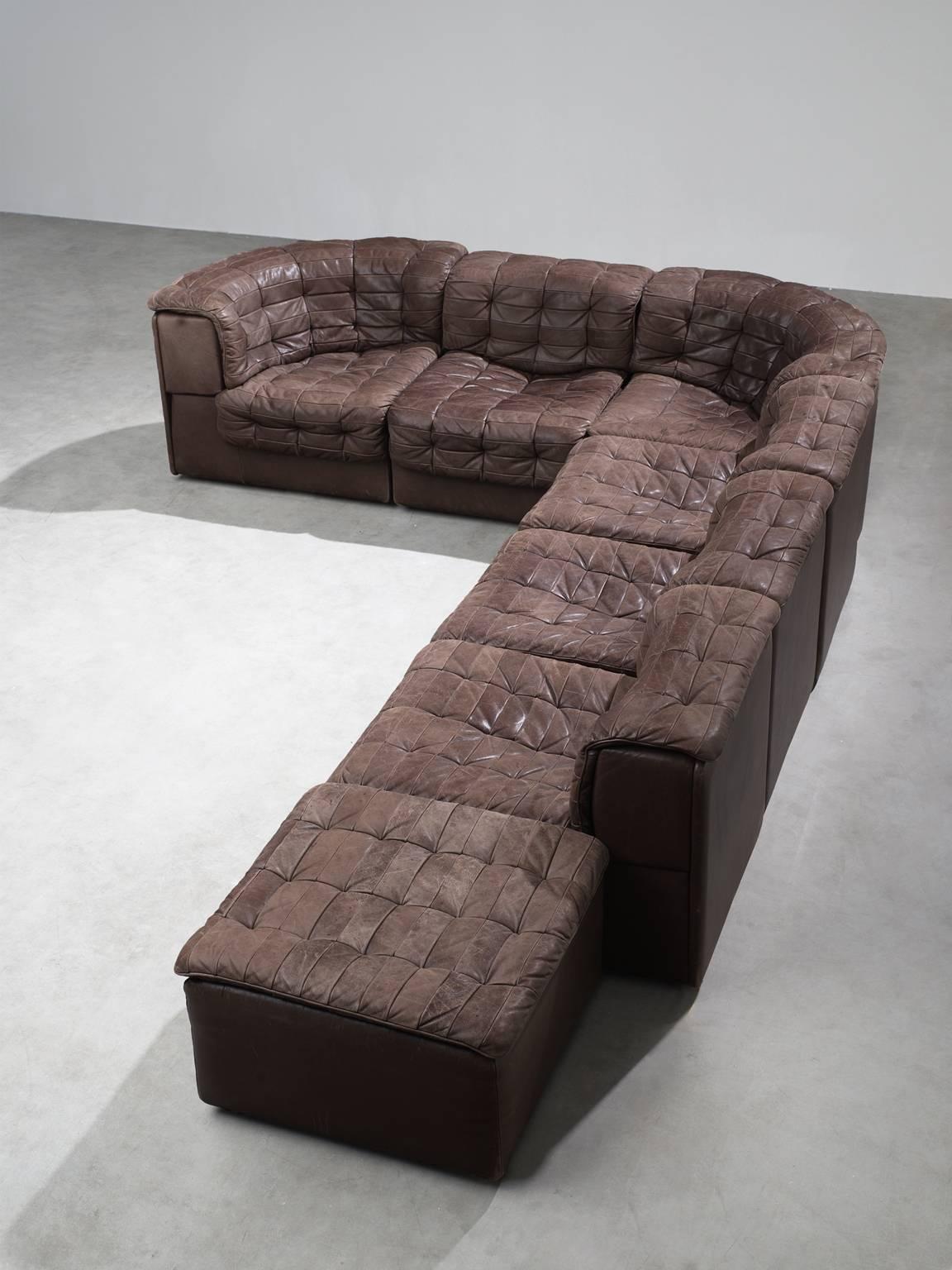 Swiss De Sede Patinated Patchwork Sofa
