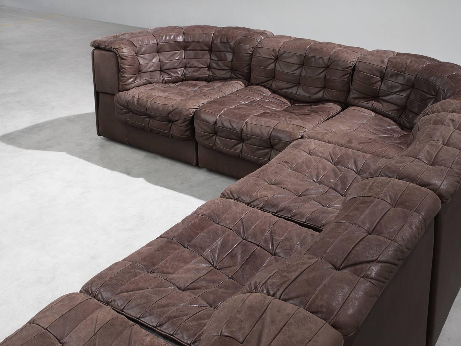 De Sede Patinated Patchwork Sofa In Good Condition In Waalwijk, NL
