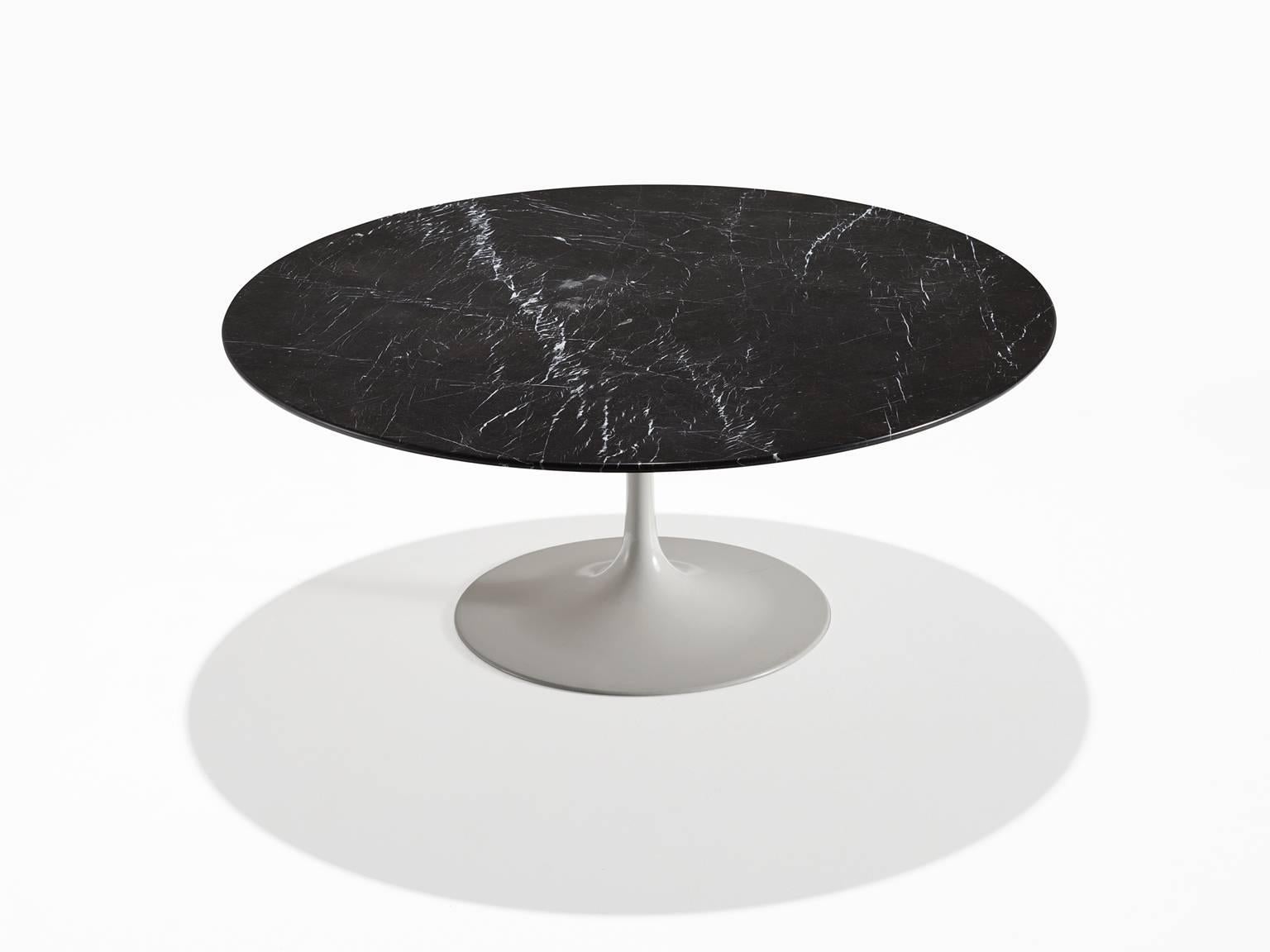 Mid-Century Modern Eero Saarinen Nero Marble Pedestal Table