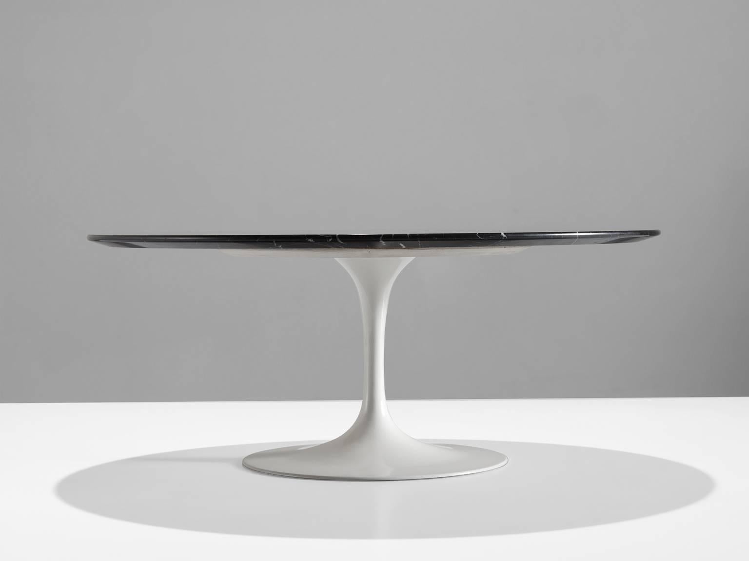 American Eero Saarinen Nero Marble Pedestal Table