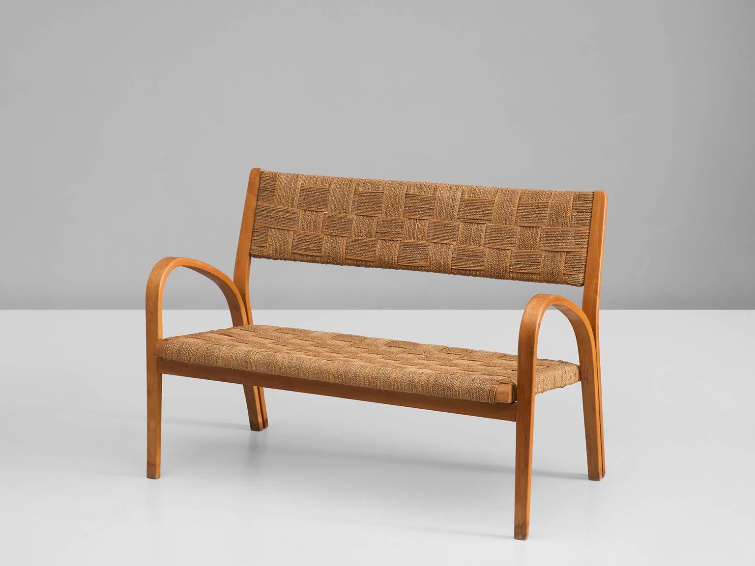 Mid-Century Modern Attributed Giuseppe Pagano Roped Sofa, 1940s