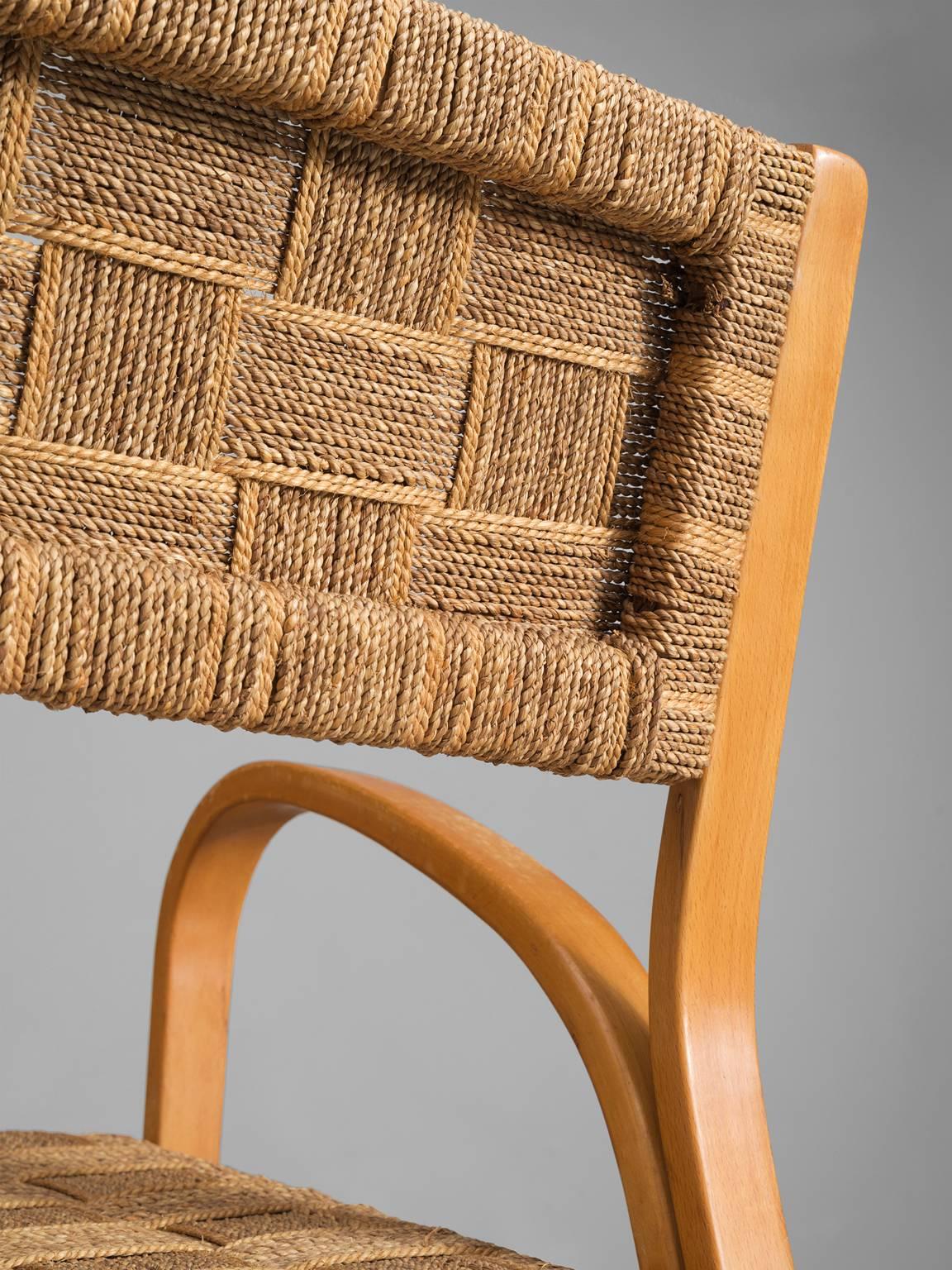 Mid-20th Century Attributed Giuseppe Pagano Roped Sofa, 1940s