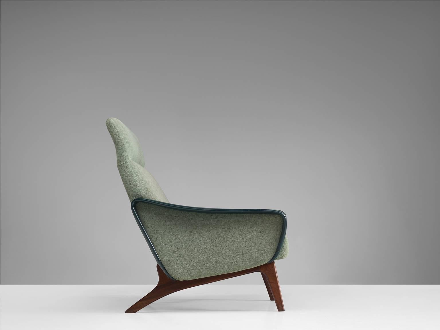 mint green armchair