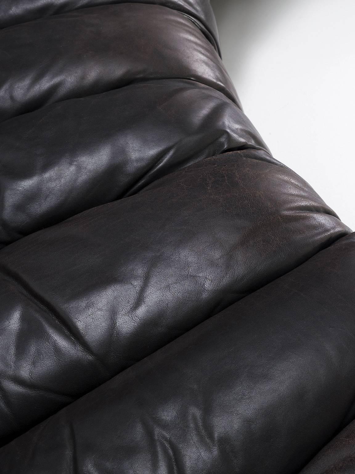 De Sede Ds 600 Non Stop 24 Section Sofa in Dark Brown Leather 1