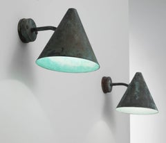 Set of Eight Hans-Agne Jakobsson Copper Outdoor Wall Lights