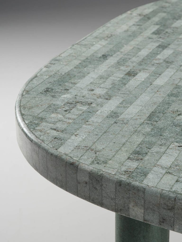 Jan Vlug Green Marble and Bronze Table, 1970s For Sale at 1stDibs