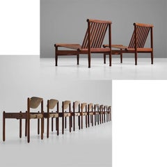 Package for Barbara: Lyngfeldt-Larsen Easy Chairs + Set of 10 suede dining chair