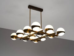 Stilnovo Brass Ceiling Light, circa 1959