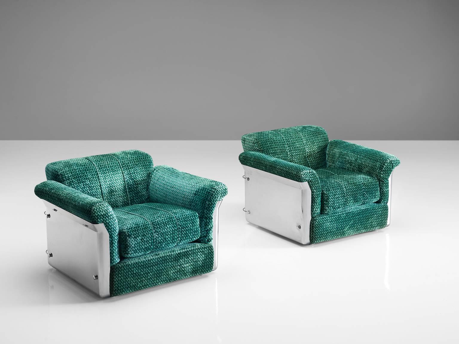 Mid-Century Modern Vittorio Introini Set of Two Rare 'Larissa' Lounge Chairs for Saporiti