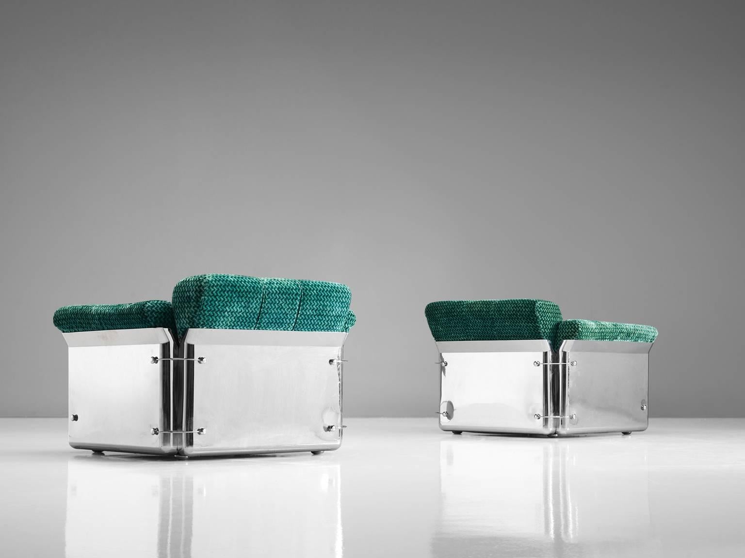 Italian Vittorio Introini Set of Two Rare 'Larissa' Lounge Chairs for Saporiti
