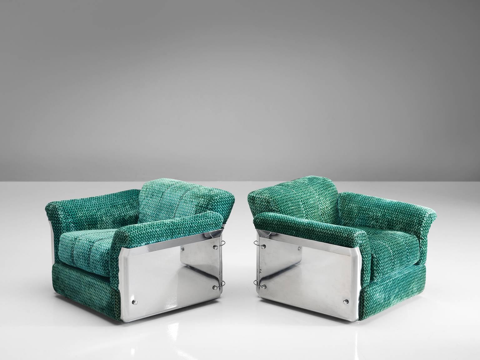Mid-20th Century Vittorio Introini Set of Two Rare 'Larissa' Lounge Chairs for Saporiti