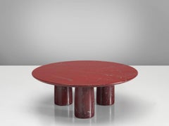 Mario Bellini for Cassina Red Limestone Side Table