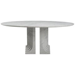 Carlo Scarpa 'Samo' Oval Table in Marble, 1970