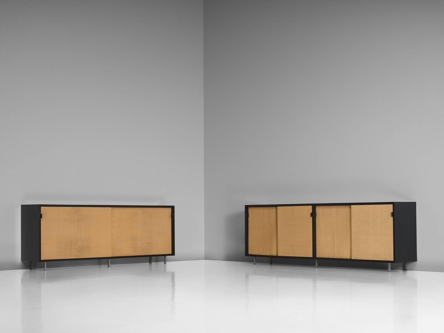 Florence Knoll Seagrass Credenza Designed for Knoll 1