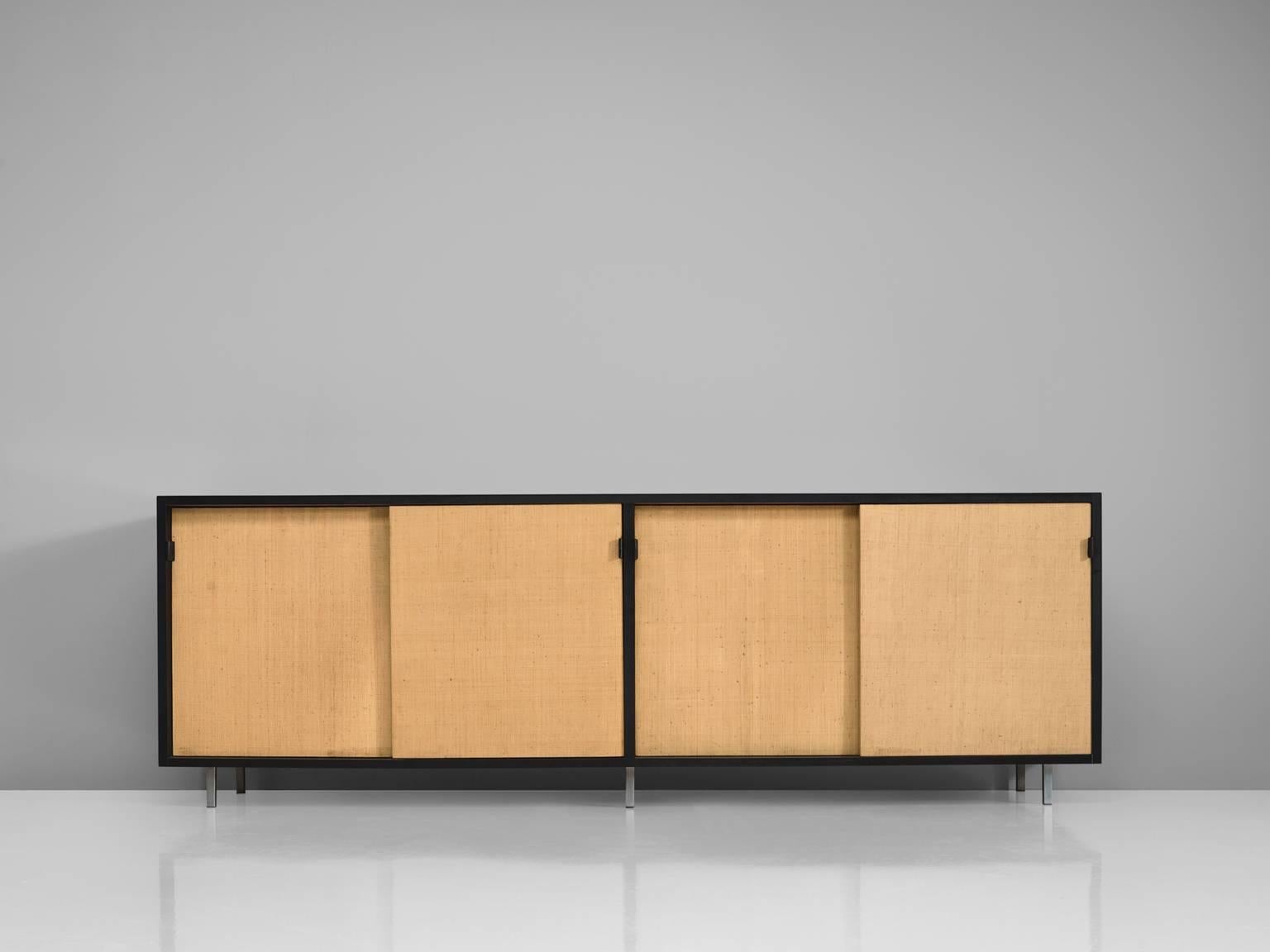 American Florence Knoll Seagrass Credenza Designed for Knoll