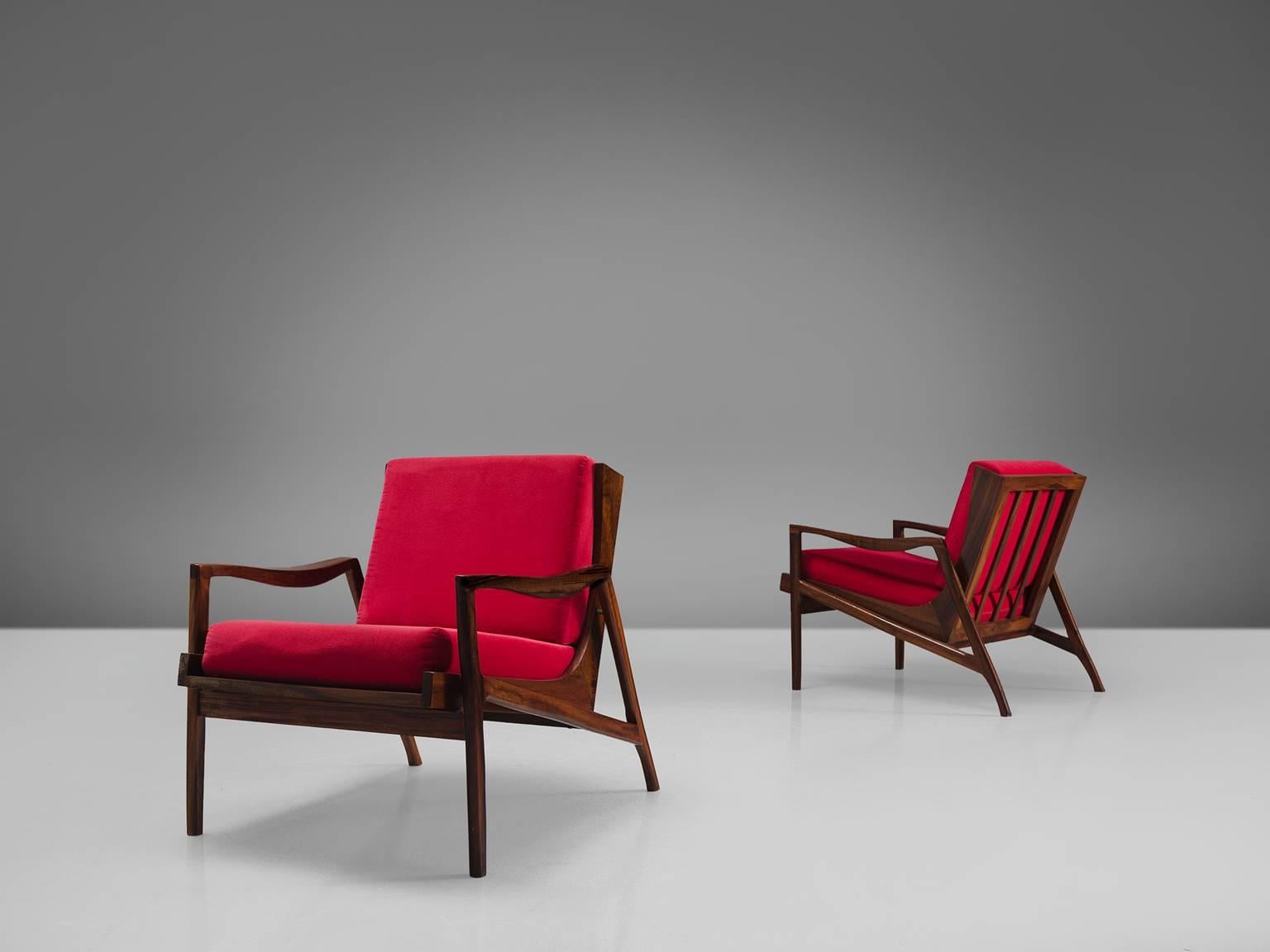 Mid-Century Modern Brazilian Easy Chairs by Liceu De Artes e Officios