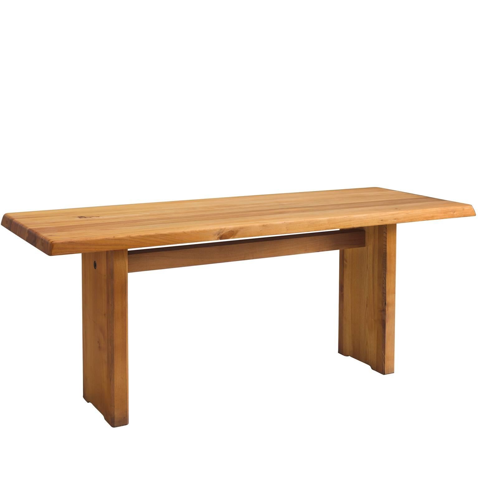 Pierre Chapo Patinated Elm Dining Table