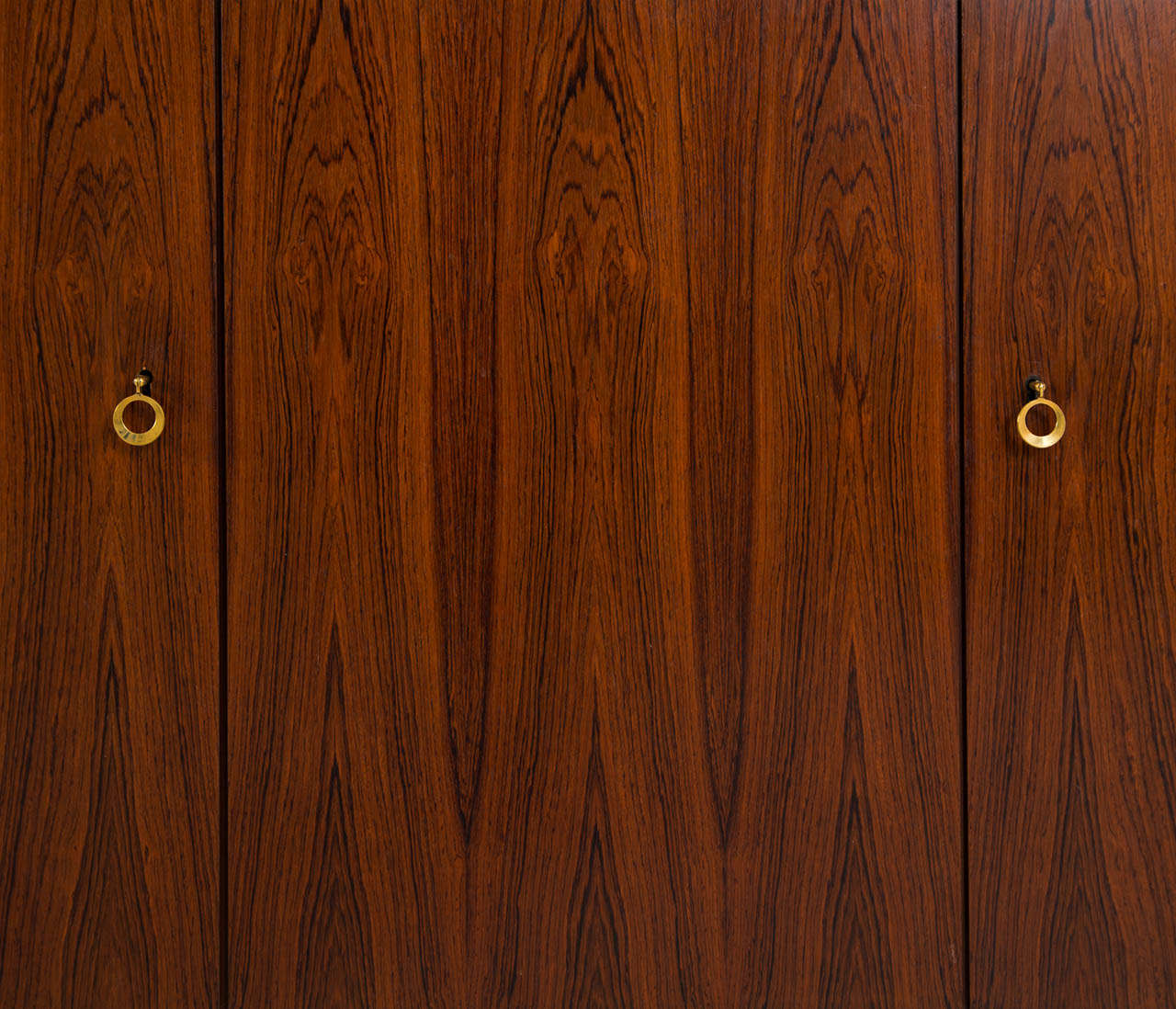 Danish Rosewood Highboard with Brass Details 1