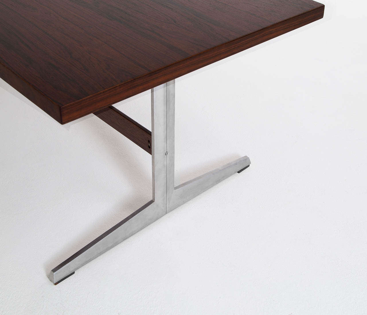 Danish Rosewood and Aluminum Table 1