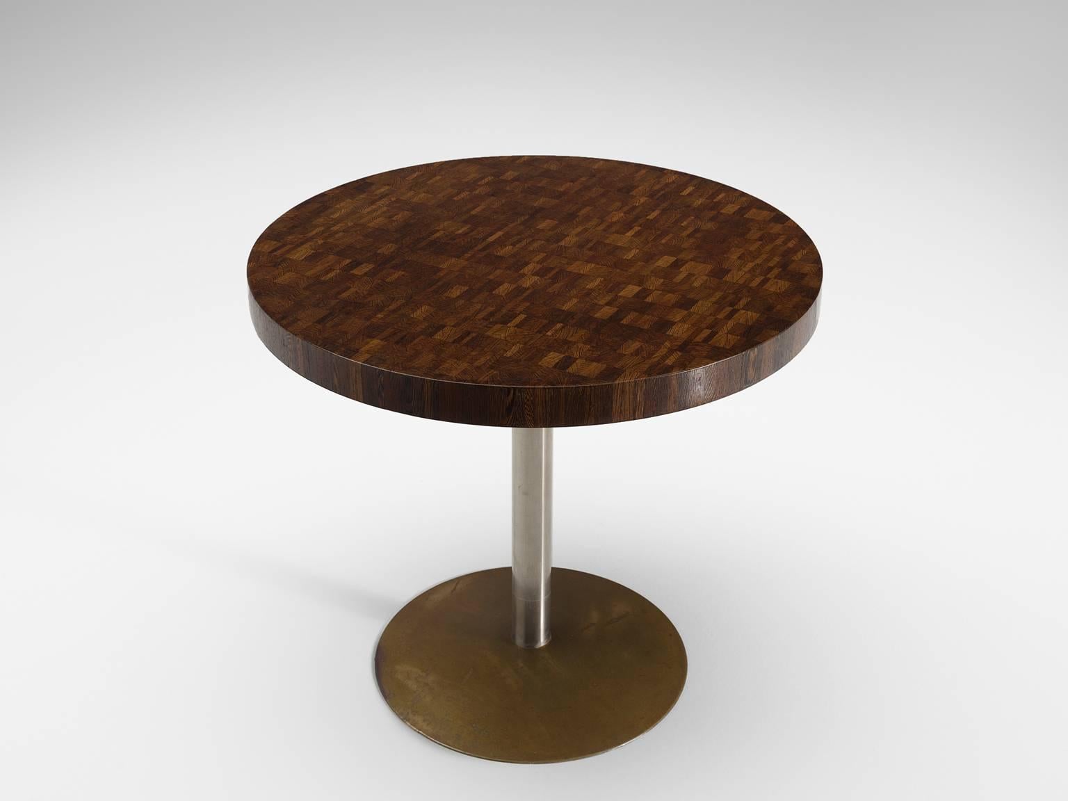 Mid-Century Modern Jules Wabbes Exclusive Small Round Table in Wenge