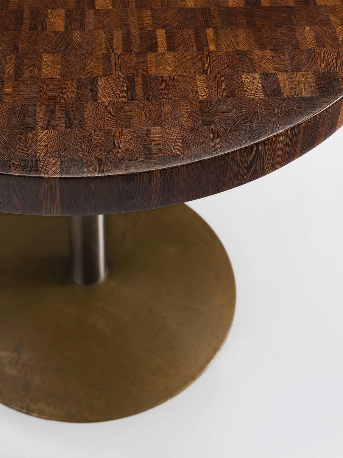 Mid-20th Century Jules Wabbes Exclusive Small Round Table in Wenge