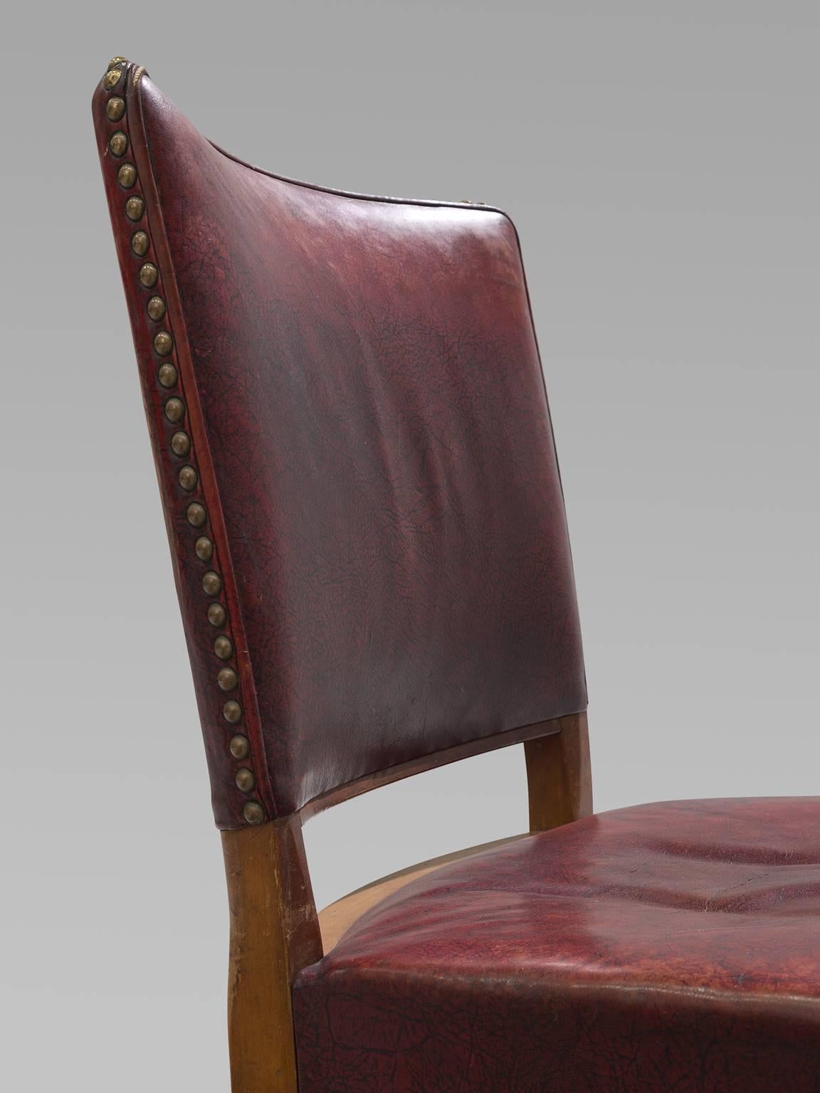 Danish Fritz Hansen Set of Ten Dining Chairs, circa 1940