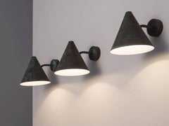 Hans-Agne Jakobsson Set of Six Copper Outdoor Wall Lights