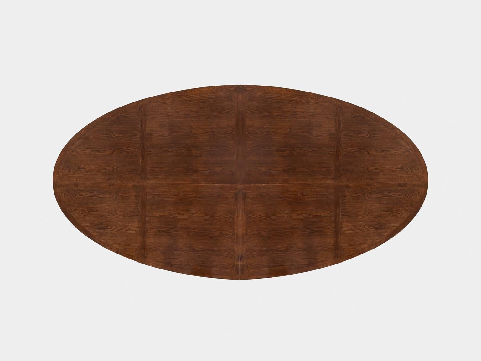 Extremely Large Dutch Dining Table in Stained Oak 2