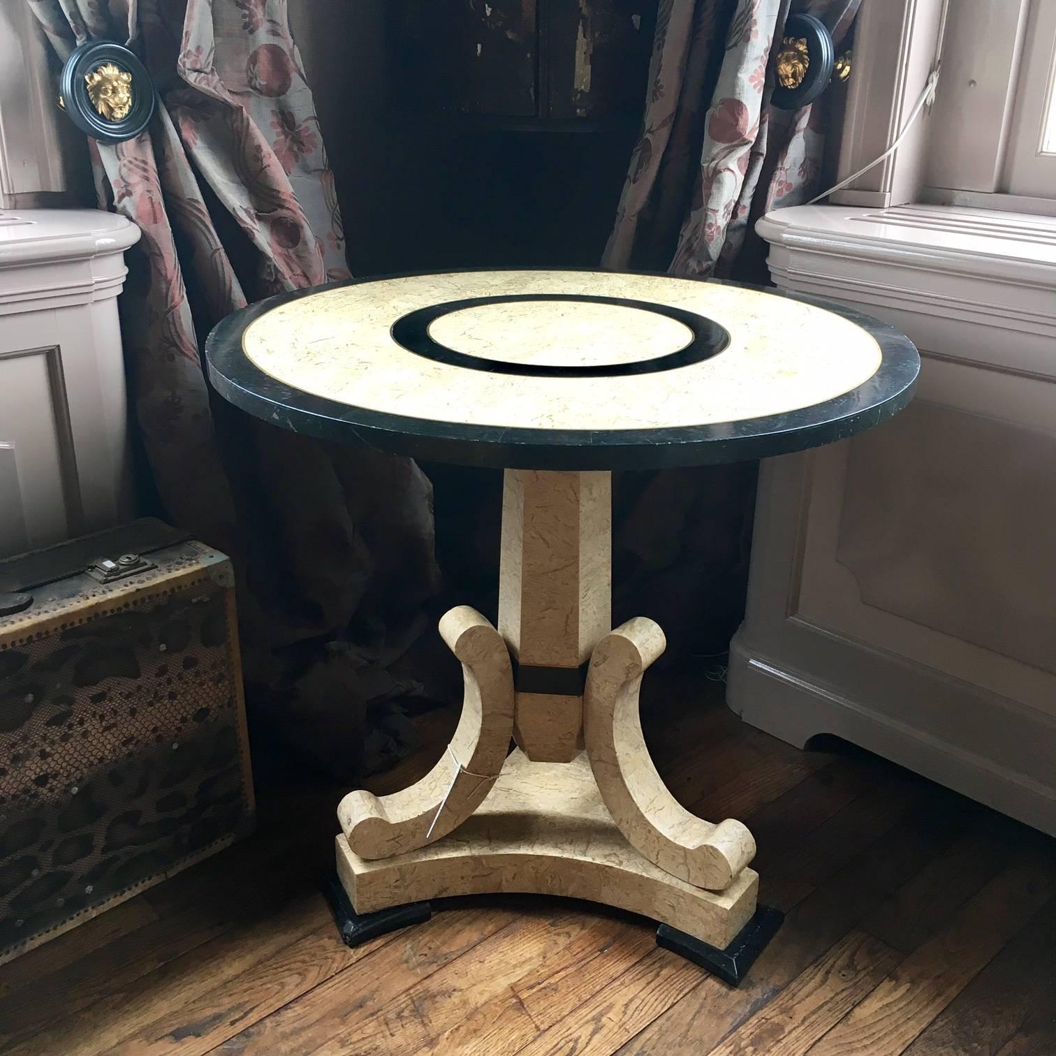 Art Deco Emilio Terry Style Marble Veneer Side Tables