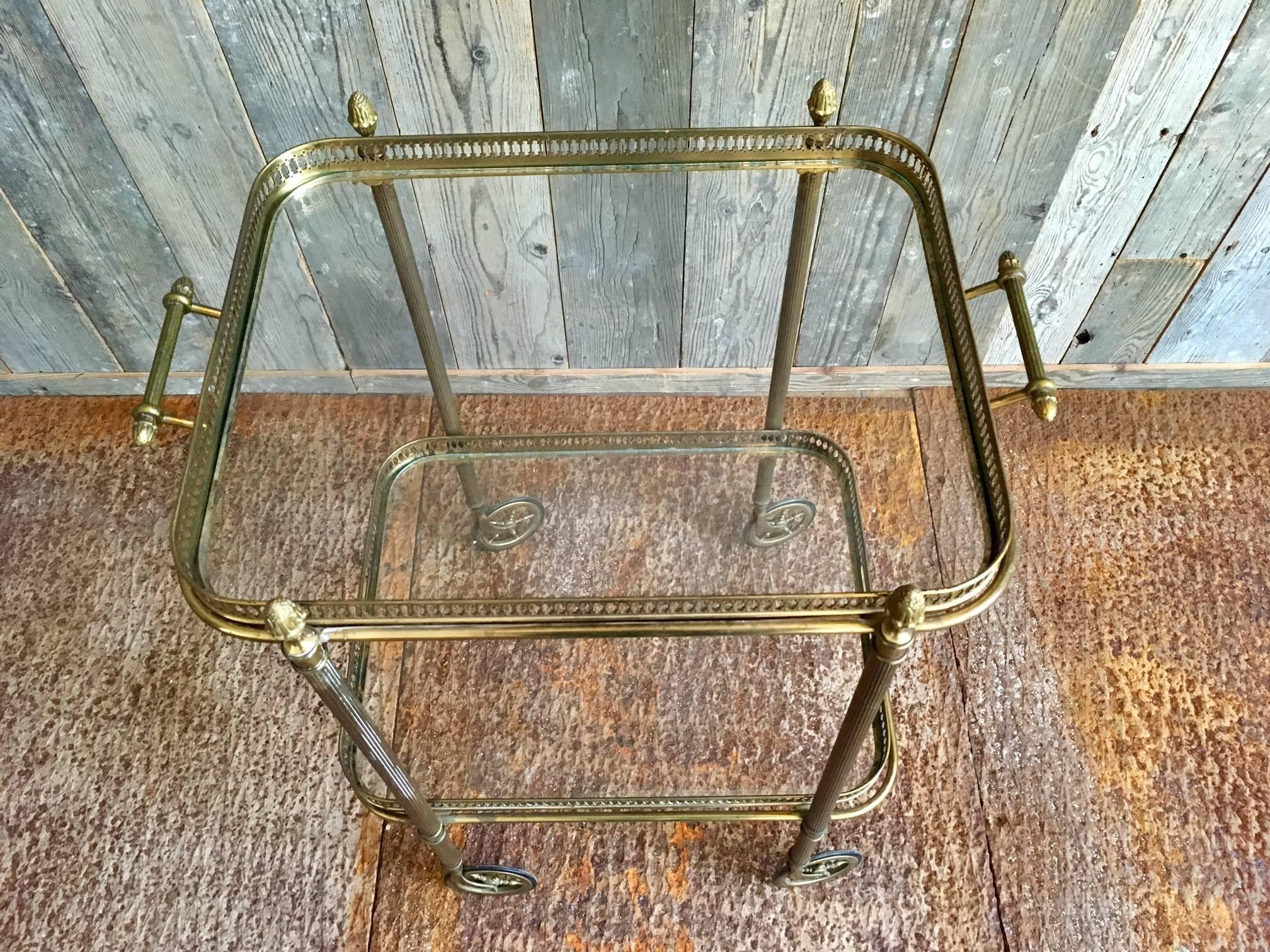 Mid-20th Century 1950s Hollywood Regency Serving Table or Trolley