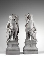 17th Century Flemish Sculped Carrara Marble Putti
