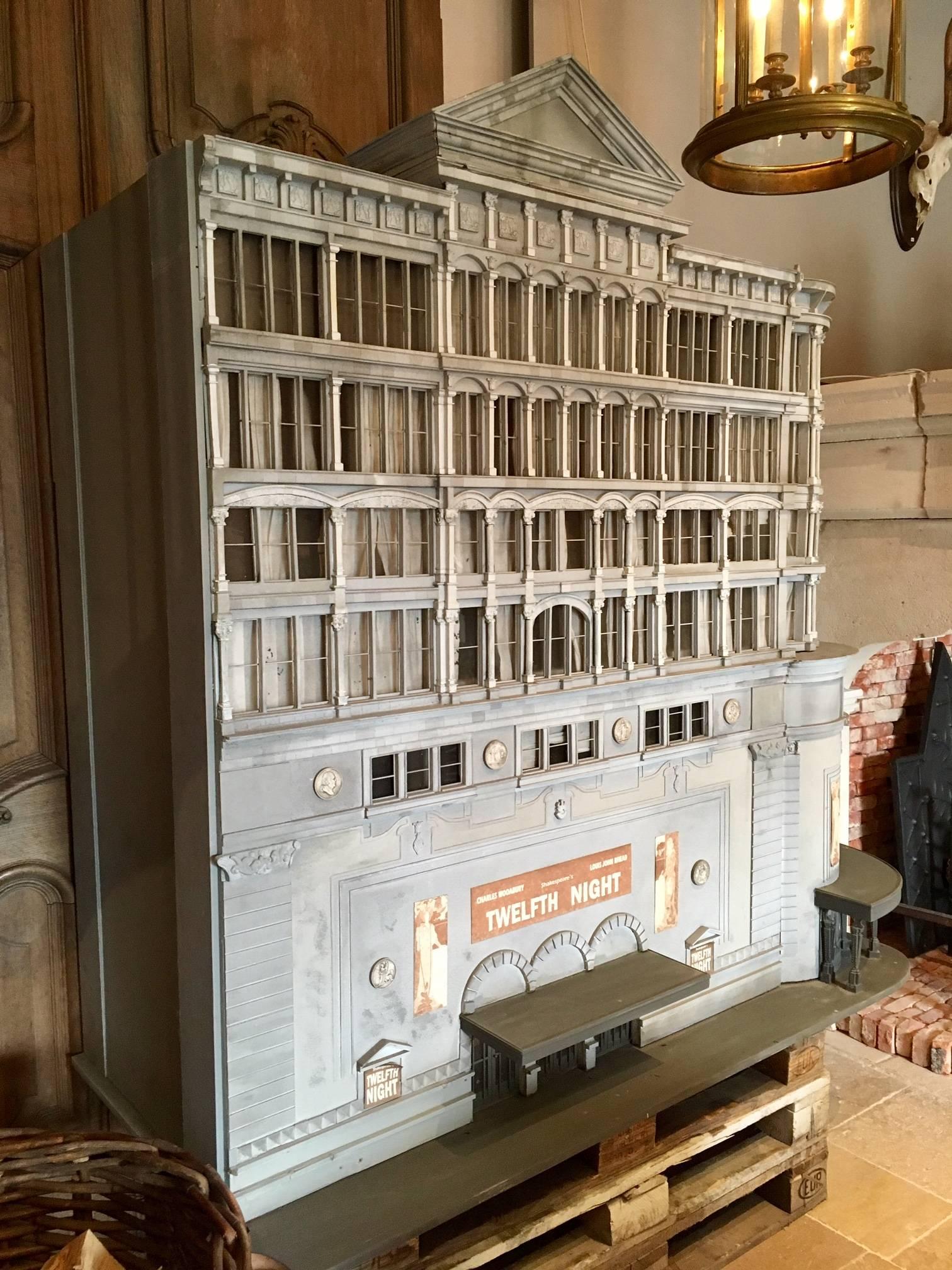 Hand-Crafted Beautiful Large 1980s Architectural Model of a Theatre