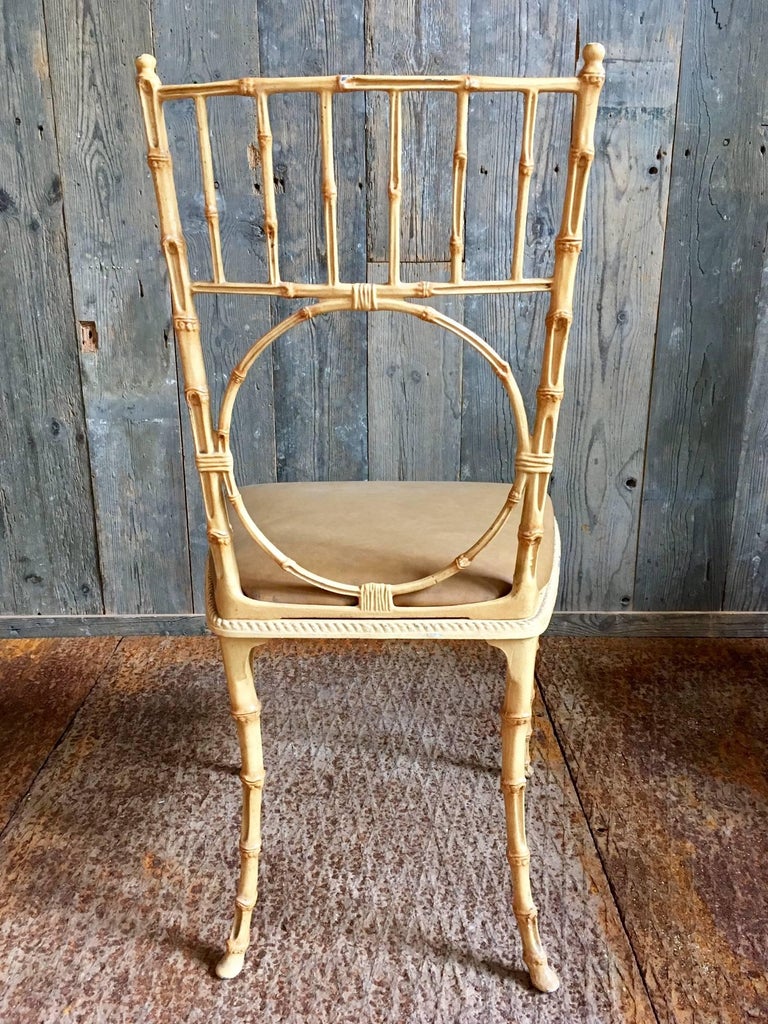 Faux Bamboo Metal Chairs from the 1970s at 1stDibs