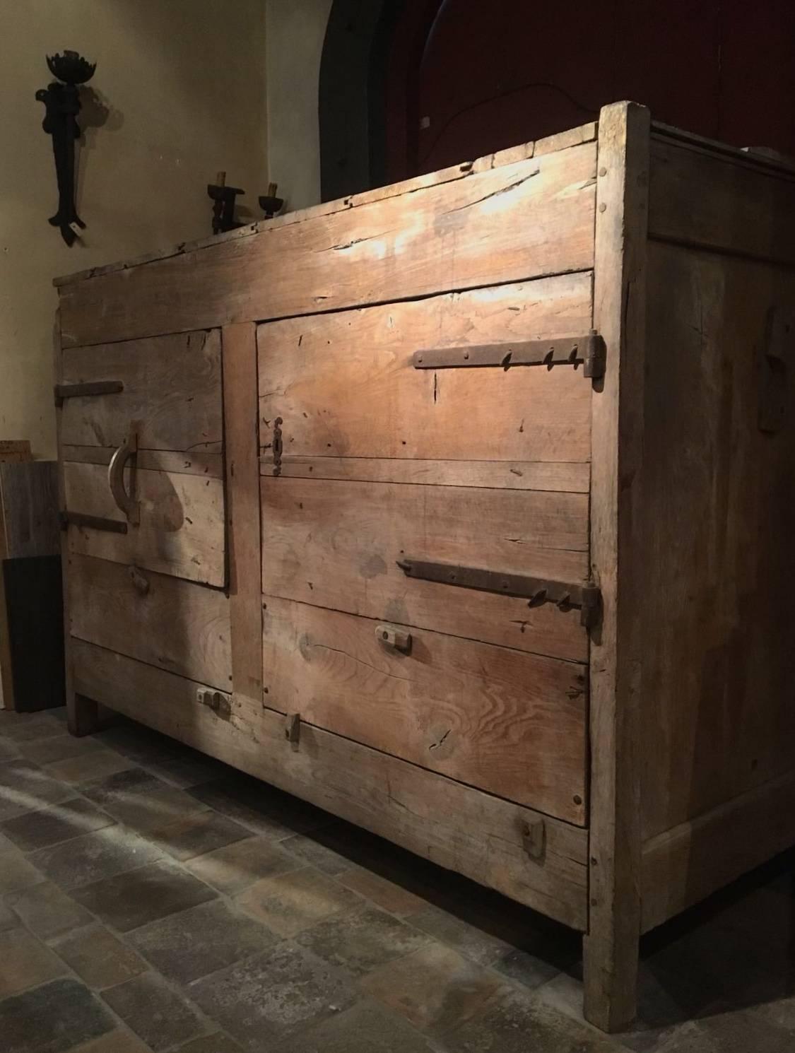 Beautiful and Very Large Rustic Late 17th Century Rural Stock Cabinet 1