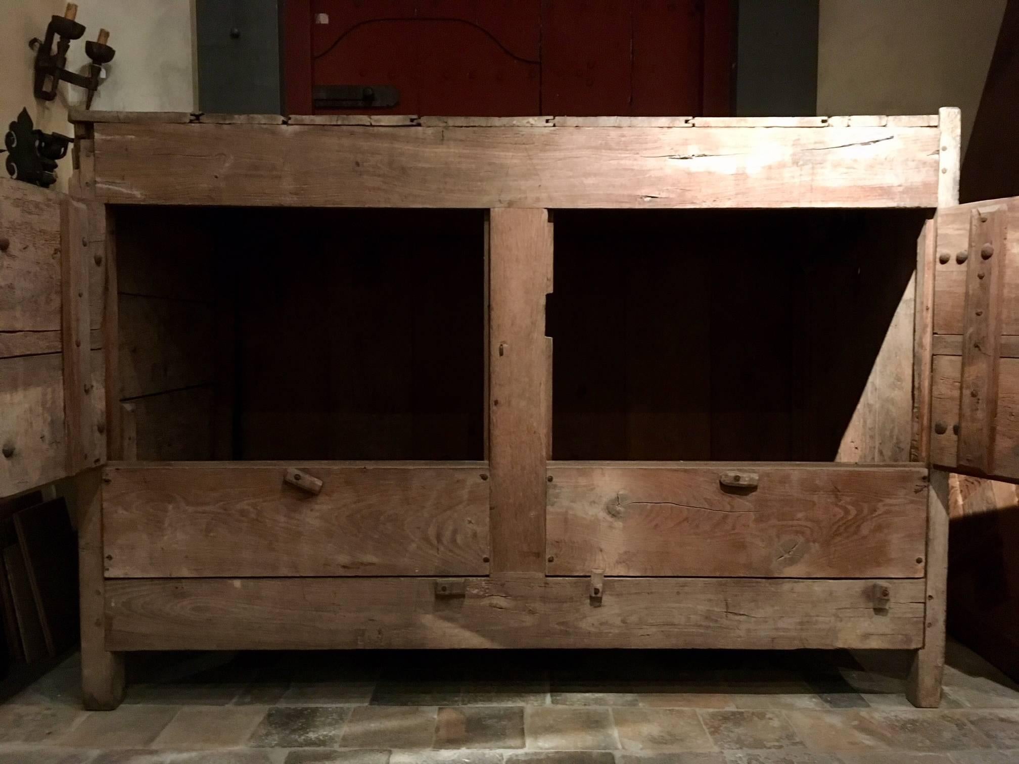 Beautiful and Very Large Rustic Late 17th Century Rural Stock Cabinet 4