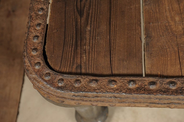 Table Made of Early 20th Century French Industrial Materials 1